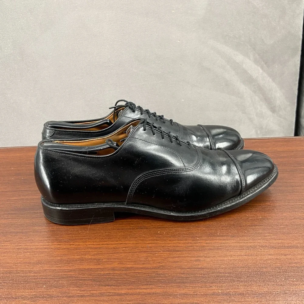 Allen Edmonds Park Avenue 5615 Mens US 10 D Dress Shoes Black Leather Oxford